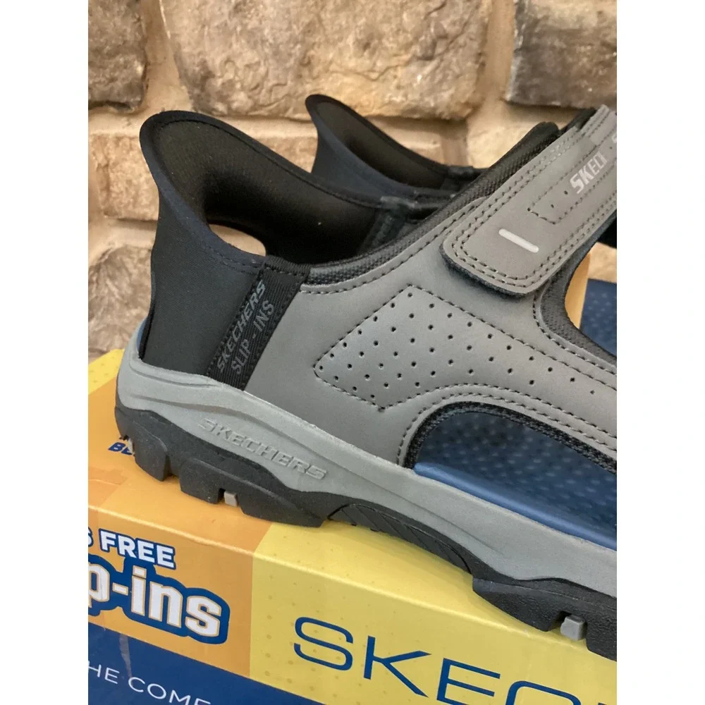 Skechers Hands Free Slip-ins Tresmen Reece Charcoal Mens 11 Extra Wide New